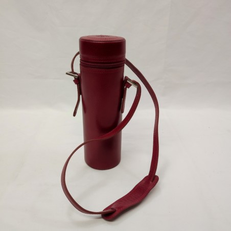 Custodia in pelle rossa porta thermos nuova