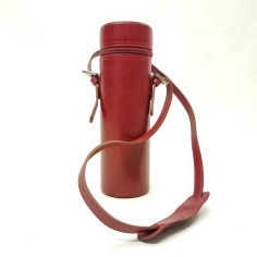 Custodia in pelle rossa porta thermos nuova 2