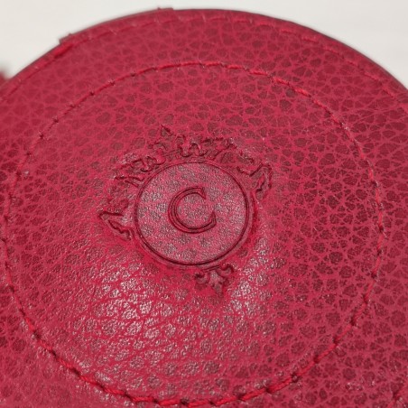 Custodia in pelle rossa porta thermos nuova