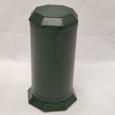 Custodia in pelle verde porta sigari con deumidificatore nuova 2