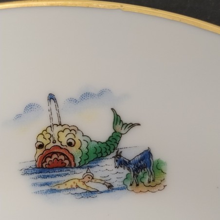 Servizio in ceramica Richard Ginori per bambino 4 pezzi decoro Pinocchio