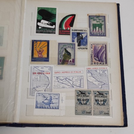 Album filatelico Erinnofili aerei dagli inizi ‘900 circa 250 pezzi