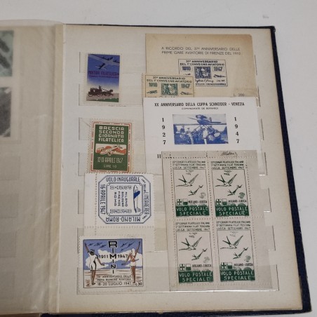 Album filatelico Erinnofili aerei dagli inizi ‘900 circa 250 pezzi