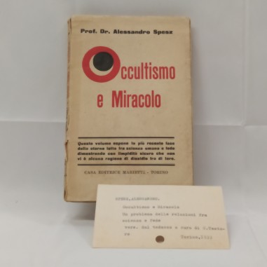 Libro occultismo e miracolo 1933 Prof. Alessandro Spesz