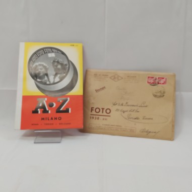 Catalogo materiale fotografico A-Z anno 1938 XVI con busta invio affrancata