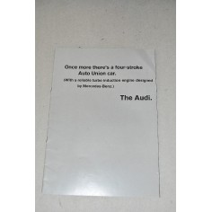 PROSPEKT BROCHURE DEPLIANT THE AUDI 10 PAG. INGLESE ENGLISH 652.002.29 5/66