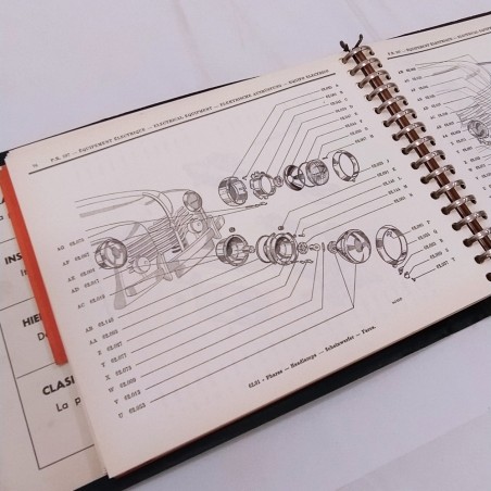 Catalogo parti ricambio Renault 4 cv P.R. 597 anno 1959