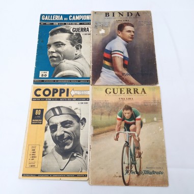 Lotto 4 riviste a tema ciclismo anni 1933 1951 e 1953