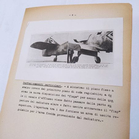 Lotto documenti aereo Messerschmitt EM 109 E eF dettagli tecnici, disegni e foto