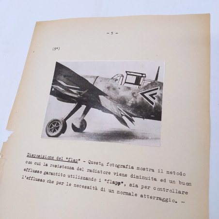 Lotto documenti aereo Messerschmitt EM 109 E eF dettagli tecnici, disegni e foto