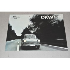 PROSPEKT BROCHURE DEPLIANT AUDI UNION DKW F11 INGLESE 2 PAGINE  WB 5280