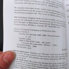 Libro Porsche 911 Red Book 1965-1999 Patrick C. Paternie 2000 2