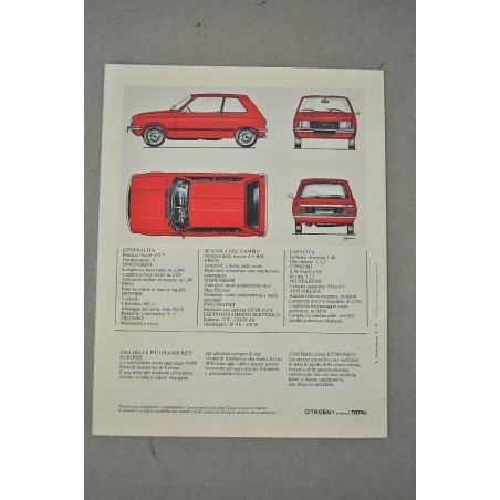 PROSPEKT BROCHURE DEPLIANT CITROEN LN 3 PORTE 3 PAG. ITALIANO
