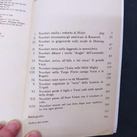 Libro Nuvolari – XXI Premio bancarella sport 1984 Aldo Santini 1987