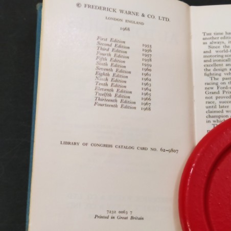 Libro The observer’s book of automobiles L. A. Manwaring 1968