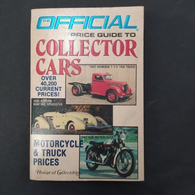Libro The official price guide to collector cars Thomas E. Hudgeons III 1985