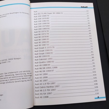 Libro Audi Personenwagen seit 1965 Walter Zeichner 1998