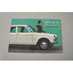PROSPEKT BROCHURE DEPLIANT PEUGEOT 204 BERLINE BREAK 5 PAG. FRANCESE