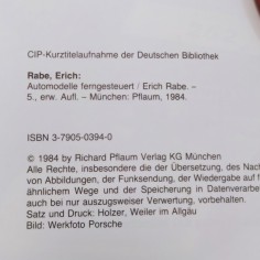Libro Auto modelle ferngesteuert Erich Rabe 1984 2