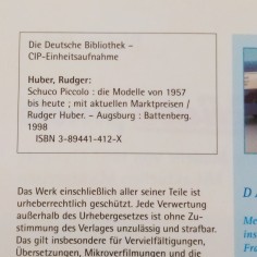 Libro Schuco piccolo Die modelle von 1957 bis heute Rudger Huber 1998 2