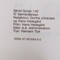 Libro World guide model cars 1:43 Hans Hadegard 1991 2