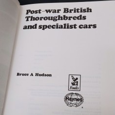 Post-war British Throughbreds and specialist cars 1955-1960 Bruce Hudson 1981 2