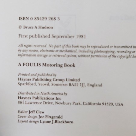 Post-war British Throughbreds and specialist cars 1955-1960 Bruce Hudson 1981