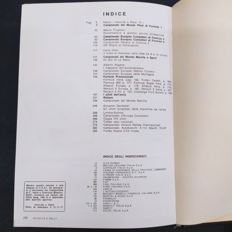 Libro Velocità e rally 1977 AAVV 1977