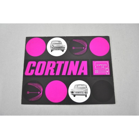 PROSPEKT BROCHURE DEPLIANT FORD CONSUL CORTINA GT 2 PAG. ITALIANO D5810/6/63