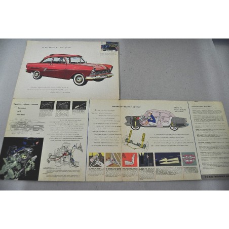 PROSPEKT BROCHURE DEPLIANT FORD TAUNUS 17 M POSTER FRANCESE MANCA UNA PAGINA