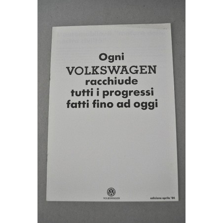 PROSPEKT BROCHURE DEPLIANT VOLKSWAGEN GAMMA MODELLI 04/84 ITALIANO