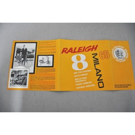 PROSPEKT BROCHURE DEPLIANT BICICLETTE RALEIGH MILANO 65 ITALIANO