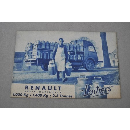 PROSPEKT BROCHURE DEPLIANT RENAULT REGIE NATIONALE LAITIERS 4 PAG. FRANCESE