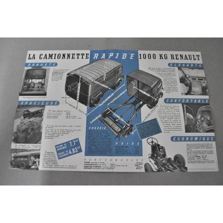 PROSPEKT BROCHURE DEPLIANT RENAULT TYPE R 2060 FURGON METALLIQUE FRANCESE