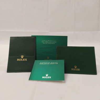 Rolex: manuale Oyster, libretto garanzia, + 2 porta documenti in pelle