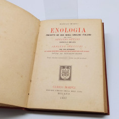 Manuale Hoepli Enologia Ottavi Strucchi  3° edizione anno 1897 - ottimo 2