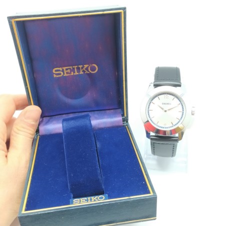 Orologio Seiko cassa acciaio mov quarzo (raro) usato con scatola