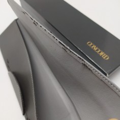 Astuccio originale orologio Concord in similpelle grigia con scatola 2