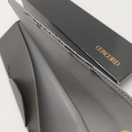 Astuccio originale orologio Concord in similpelle grigia con scatola