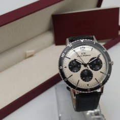 Henry Williams orologio polso mov. quarzo cassa acciaio 3 quadranti NOS