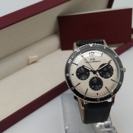 Henry Williams orologio polso mov. quarzo cassa acciaio 3 quadranti NOS
