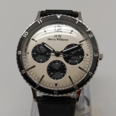 Henry Williams orologio polso mov. quarzo cassa acciaio 3 quadranti NOS 2