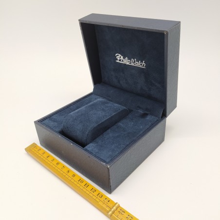 Scatola orologio Philip Watch in microfibra colore blu scuro