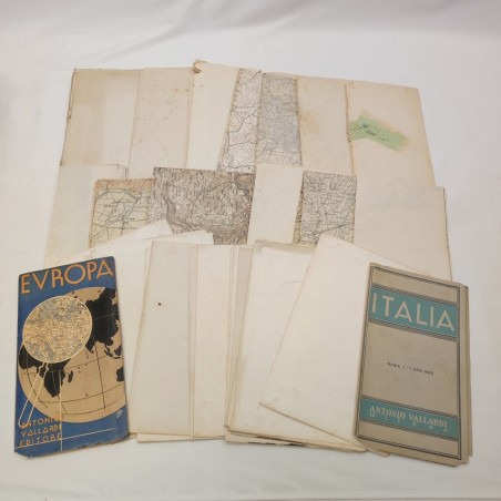 Lotto di 39 cartine geografiche molte militari anni 20/30/40