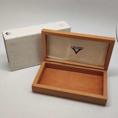 Originale scatola in legno penne Visconti 22x12 cm