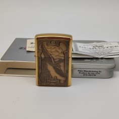 Accendino Zippo in ottone 254BBS Aquila inusato B144 nuovo