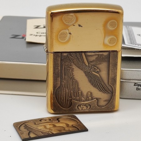 Accendino Zippo in ottone 254BBS Aquila inusato B144 nuovo