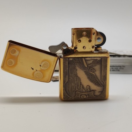 Accendino Zippo in ottone 254BBS Aquila inusato B144 nuovo