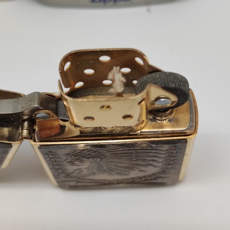 Accendino Zippo in ottone 254BBS Capo Indiano B142 nuovo
