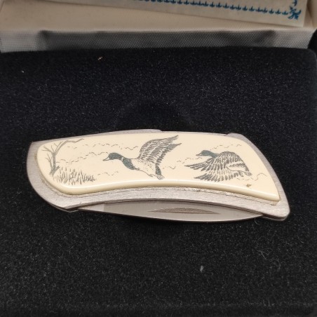 Coltellino Zippo originale guancette con anatra americana nuovo